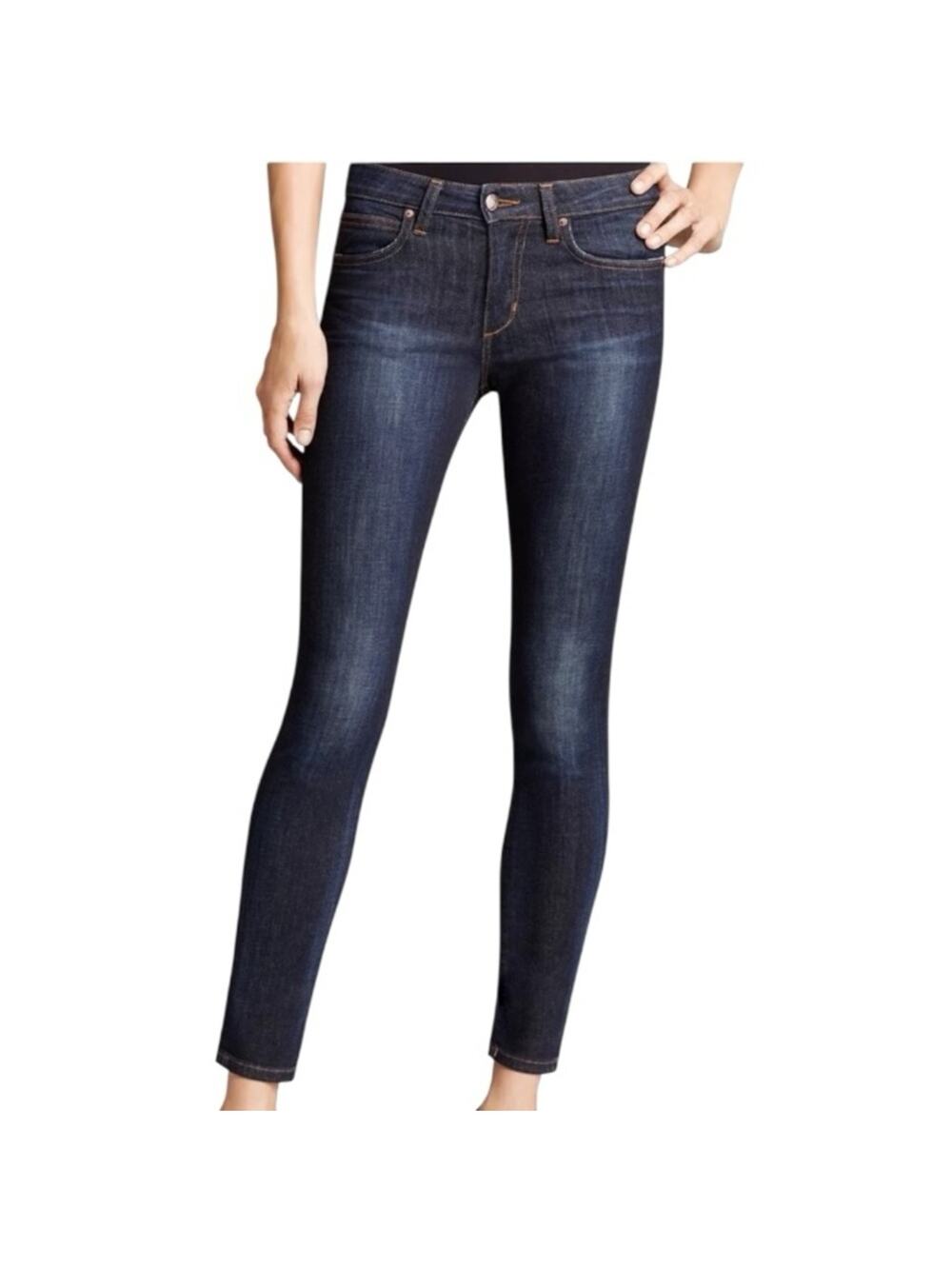 Joe’s Jeans Bridget Dark Wash Skinny Jeans 26 Mid Rise Long Inseam Office Denim